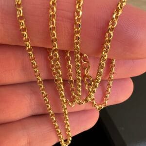 14k 3.1g Gold Circle Link Chain 20” - Image 4