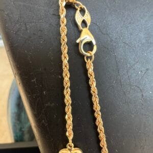 Alternative view of 14k 3.3g Gold Rope Chain 24”