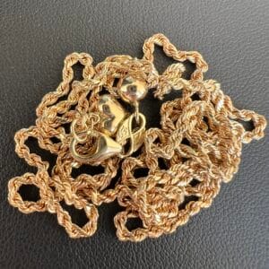 14k 3.3g Gold Rope Chain 24” - Image 3