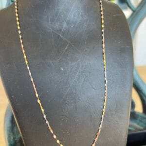 10k 1g Yellow, White, & Rose Gold Necklace 20”