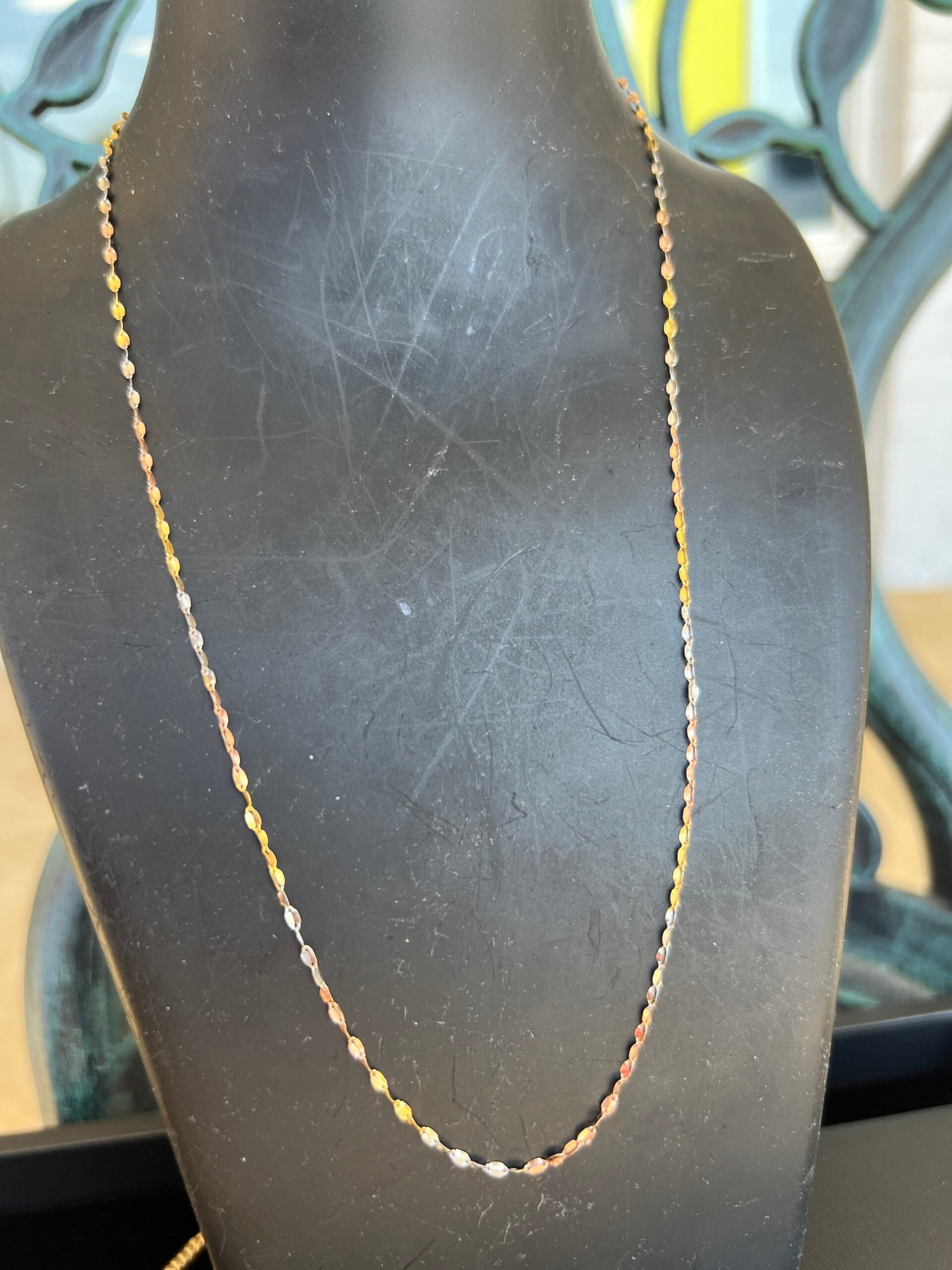 10k 1g Yellow, White, & Rose Gold Necklace 20”