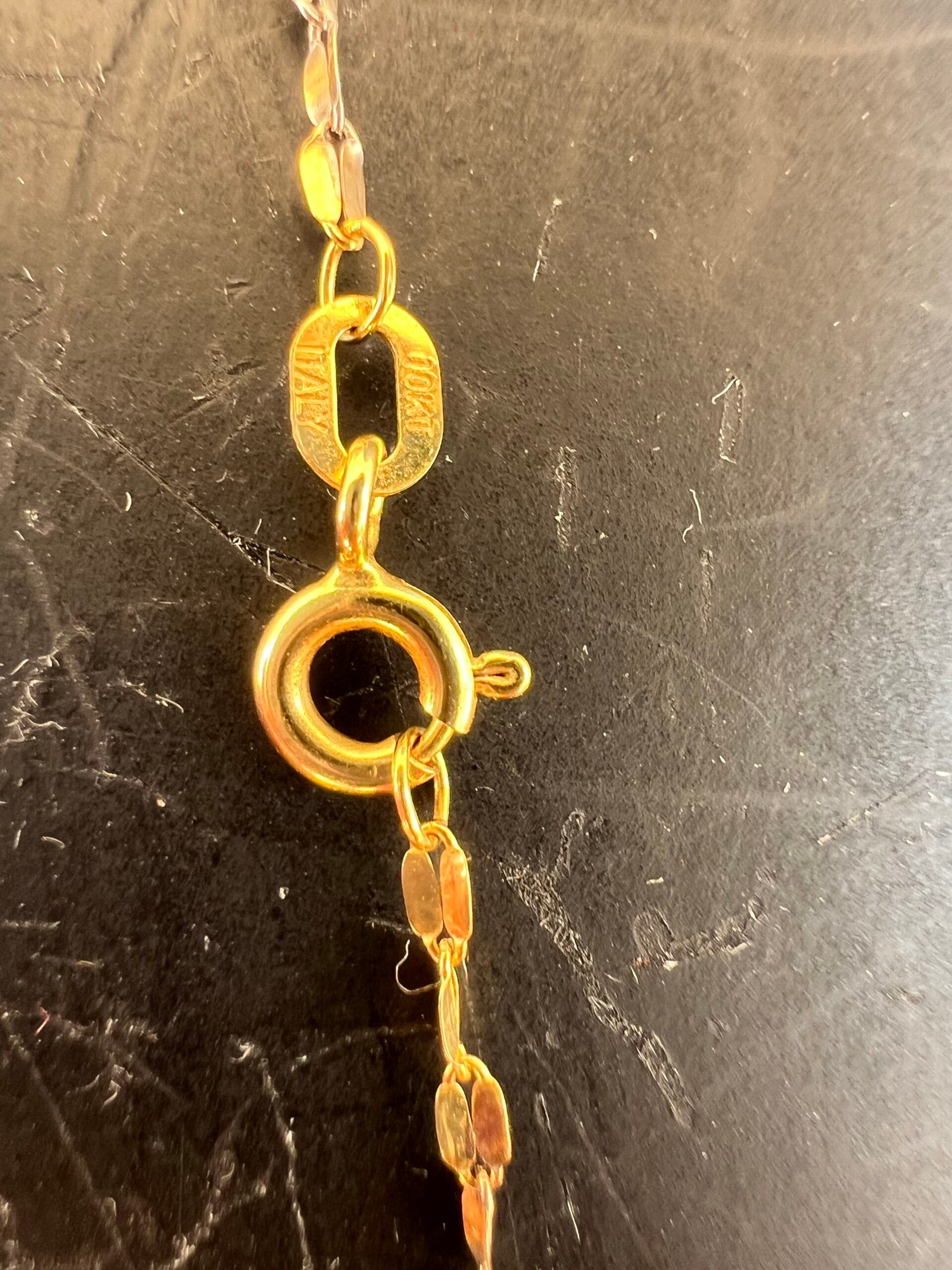 10k 1g Yellow, White, & Rose Gold Necklace 20” - Image 4