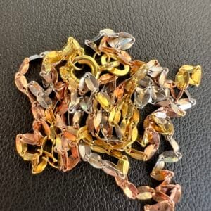 10k 1g Yellow, White, & Rose Gold Necklace 20” - Image 3