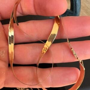 Alternative view of 10k 7.7g Gold Herringbone Chain 18”