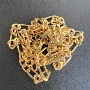 10k 7.4g Gold Figaro Chain 26”, view 2