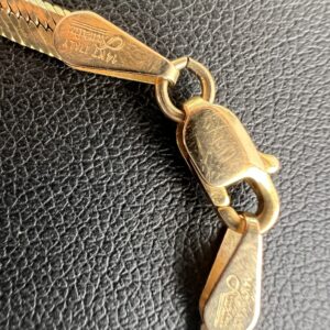 14k 3.2g Gold Herringbone Bracelet 7” - Image 4