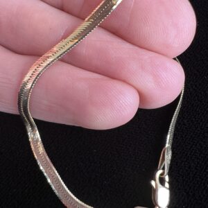 Alternative view of 14k 3.2g Gold Herringbone Bracelet 7”