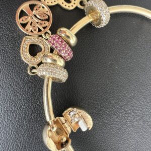 14k 12.9g Gold Pandora Charm Bracelet - Image 3