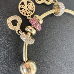 14k 12.9g Gold Pandora Charm Bracelet - Image 4