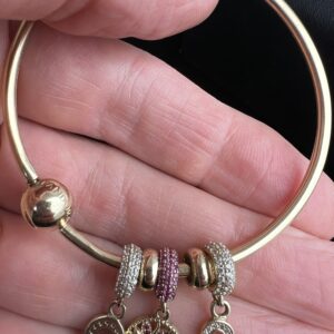 14k 12.9g Gold Pandora Charm Bracelet - Image 6