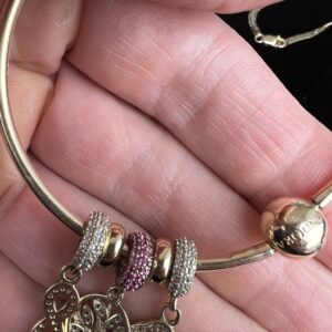 Alternative view of 14k 12.9g Gold Pandora Charm Bracelet