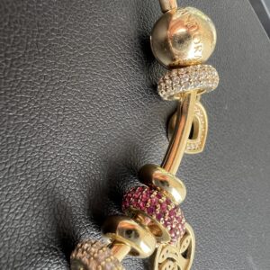 14k 12.9g Gold Pandora Charm Bracelet - Image 7