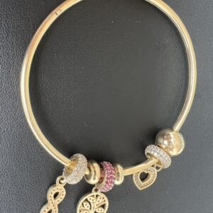 14k 12.9g Gold Pandora Charm Bracelet