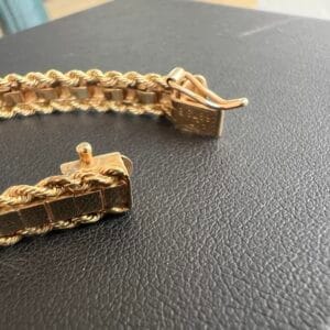 14g 11.2g Gold Diamond Bracelet 7” - Image 3