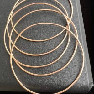 Alternative view of 14k 4g Rose Gold Bangle 2.5”