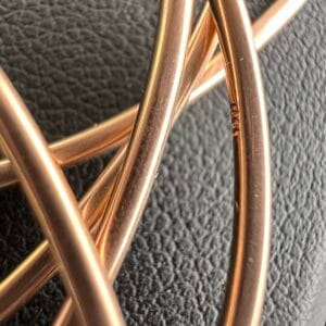14k 4g Rose Gold Bangle 2.5” - Image 3