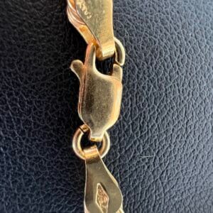 18k 6.3g Yellow & White Gold Bracelet 8” - Image 4