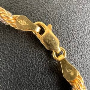 18k 6.3g Yellow & White Gold Bracelet 8” - Image 5