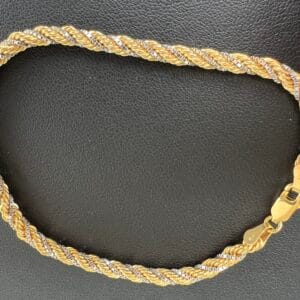 18k 6.3g Yellow & White Gold Bracelet 8”