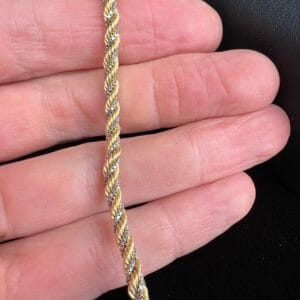 Alternative view of 18k 6.3g Yellow & White Gold Bracelet 8”