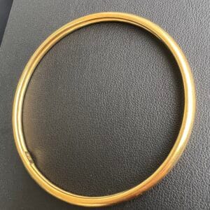 22k Yellow Gold Bangle 2.5”