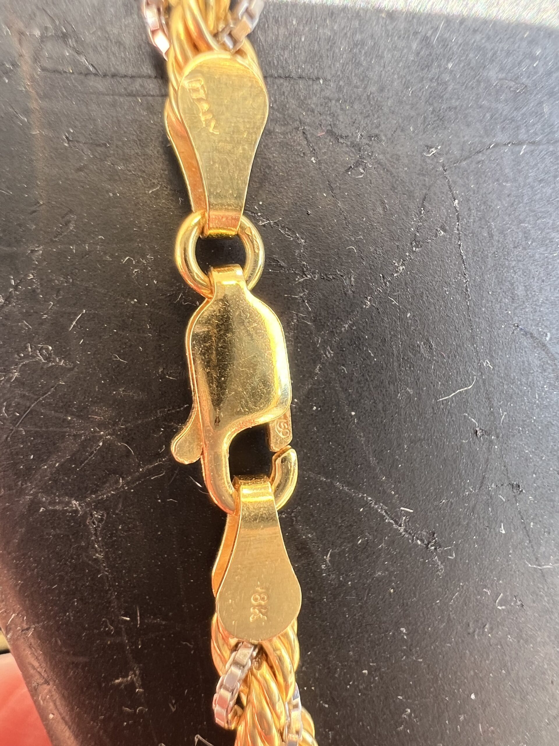 18k 17.9g Yellow & White Gold Chain - Image 4