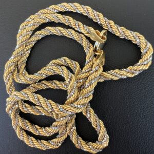18k 17.9g Yellow & White Gold Chain - Image 2