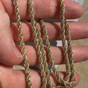 18k 17.9g Yellow & White Gold Chain - Image 3