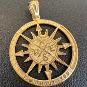 14k 1.3g Gold Compass Charm - Image 3