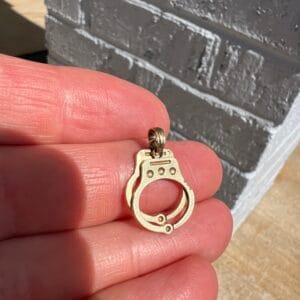 Alternative view of 14k 2g Gold Handcuff Charm