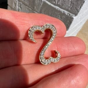 14k 3.8g Gold Heart Charm - Image 4