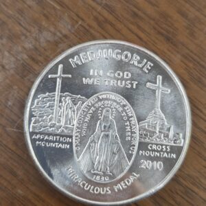 1 ozt Silver 999 Catholic Mary Round - Image 4