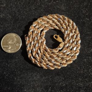 56.1g 10k Rose & White 26" Chain 5mm - Image 3