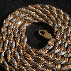 56.1g 10k Rose & White 26" Chain 5mm - Image 4