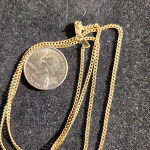 Alternative view of 3.8g 14k Cuban 23" Chain 2mm