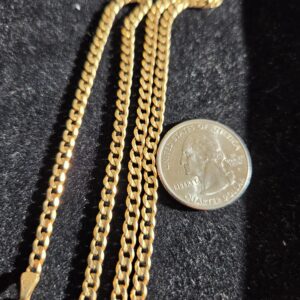 16.1 14k Solid 22" Cuban 3.5mm Chain - Image 6