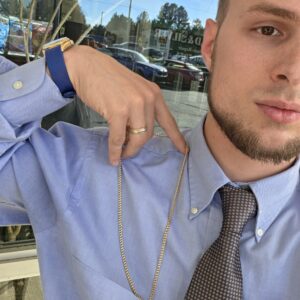 16.1 14k Solid 22" Cuban 3.5mm Chain