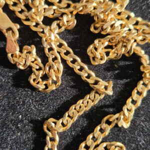 16.1 14k Solid 22" Cuban 3.5mm Chain
