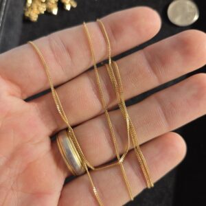 2.0g 10k Tiny Cuban 24" Chain 1mm