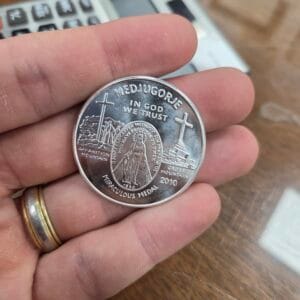 1 ozt Silver 999 Catholic Mary Round
