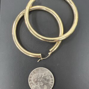 14k 4.1g Gold Yellow Hoop Earrings - Image 5