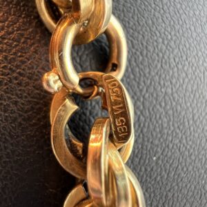 18k 12.3g Gold Rope Bracelet 8” - Image 4
