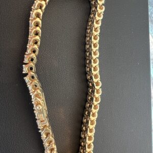 Alternative view of 14k 28.4g Gold & Diamond Bracelet 7”