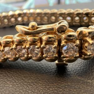 14k 28.4g Gold & Diamond Bracelet 7”
