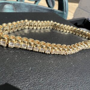 14k 28.4g Gold & Diamond Bracelet 7” - Image 4