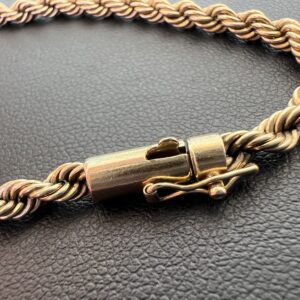 14k 9.8g Gold Rope Bracelet 8” - Image 4