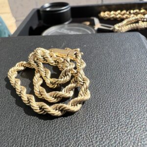 14k 9.8g Gold Rope Bracelet 8” - Image 3