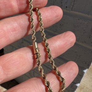 Alternative view of 14k 9.8g Gold Rope Bracelet 8”