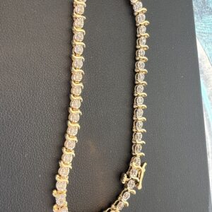 14k 6.4g Gold Diamond Tennis Bracelet 7”
