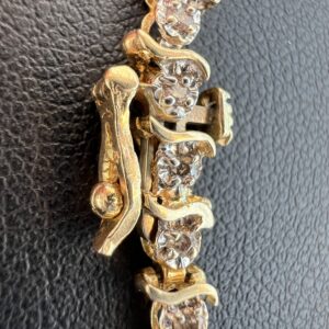 14k 6.4g Gold Diamond Tennis Bracelet 7” - Image 4